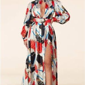 Elegant Multicolor Maxi Dress